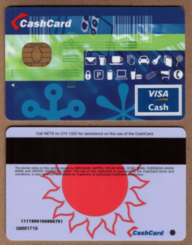 Singapore NETS VISA Cash First CashCard Issue Domestic System GemPlus
