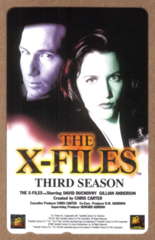 50u X-Files TV Show Promo Card Third Season MINT (No Holes)